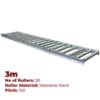 600mm Wide Stainless Steel Gravity Conveyor with Steel Rollers - 3m Long (CGR067)