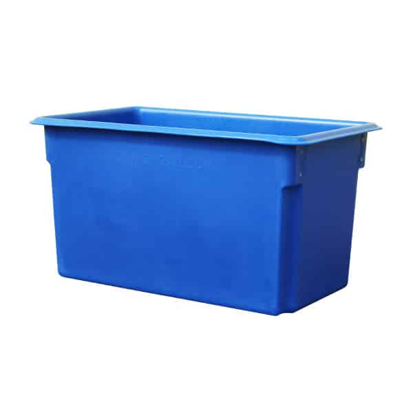 250L blue large plastic tank with tapered sides