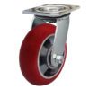 125mm Donut Profile Polyurethane Tyred Aluminium Centred Castor 200kg Capacity (S5372)