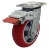 125mm Donut Profile Polyurethane Tyred Aluminium Centred Castor 200kg Capacity (S5372SLB)