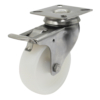 75mm Nylon Wheel 50kg Capacity Stainless Steel Brake Castor (S3730B)