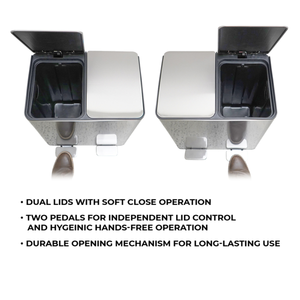 SPIRELLA PEDAL BIN 3L SYDNEY BRUSHED STEEL