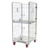 3 Sided Roll Cage with 1 Full Door and Swing Up Shelf – A-Base (RCR301)