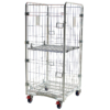 4 Sided Roll Cage with 2 Half Doors + 1 Full Door and Swing Up Shelf - A Base (RCR401)