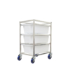 3 Bin Stainlesss Steel Mobile Ingredient Rack with Food Grade Tubs (ITR001)