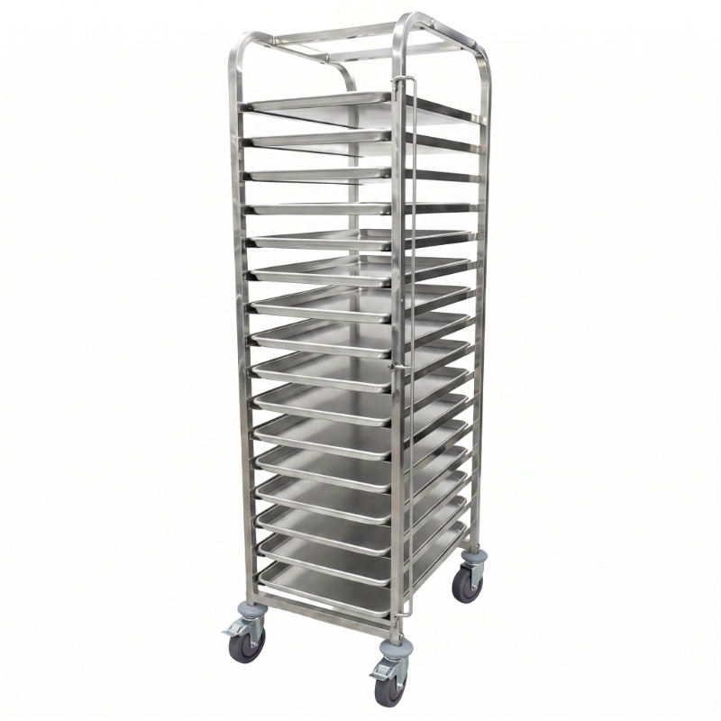 15 Tier Stainless Steel Trolley Suits 600 x 400 Trays (BKR6040) - Image 2