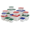 Complete White Polypropylene Food Storage Container Kit (FSCKITALLWHT)