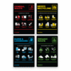 Waste Recycling Signage Set - General Waste, Recyling, Paper & Organic Waste (WRSSTICKSET3)