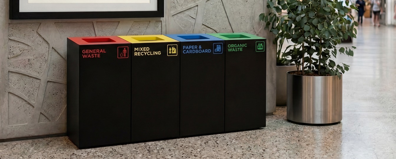 Colour Coded Waste and Recycling Stations