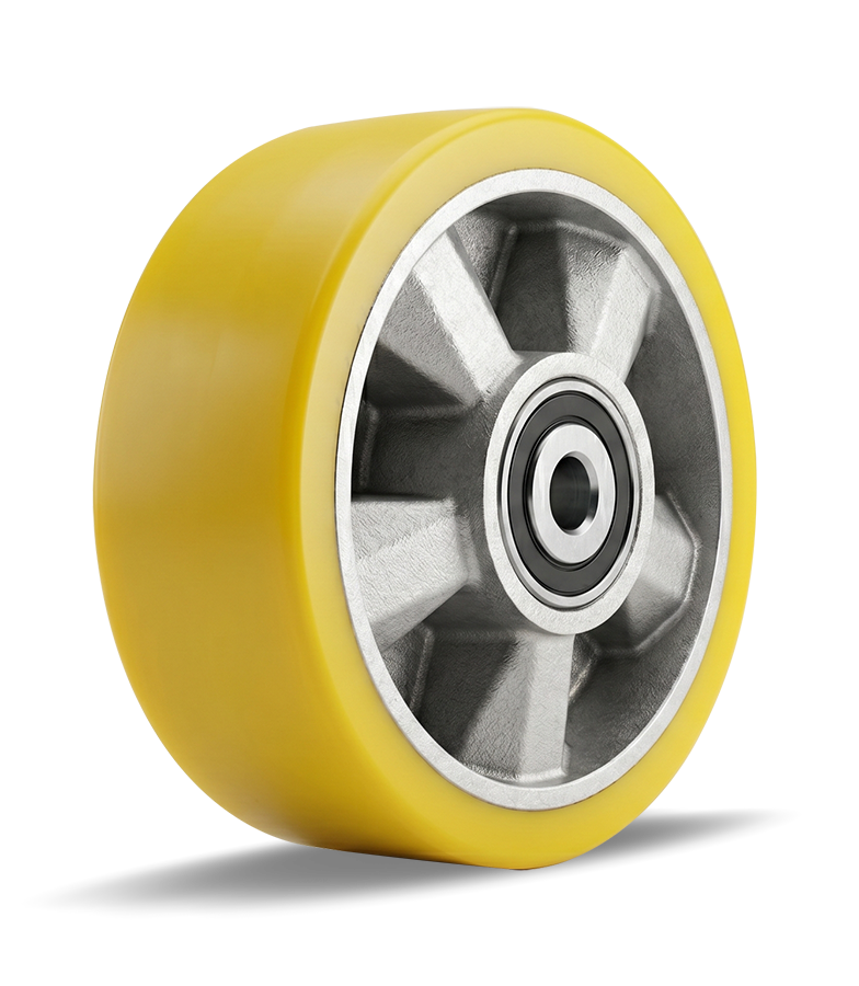 Crowned Polyurethane Aluminium Centred Wheels