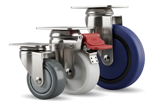 Stainless Steel Elite Plate Castors