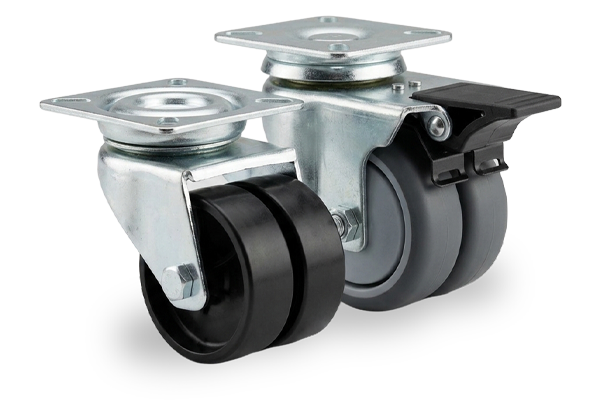 Utility Series Plate Twin Wheel Castors