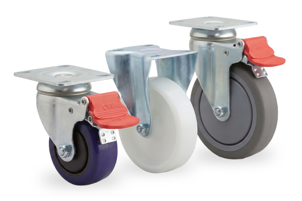 Zinc Durolite Plate Castors