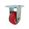 100mm Polyurethane Tyred Nylon Centred Wheel 250kg Capacity Castor (R4411)