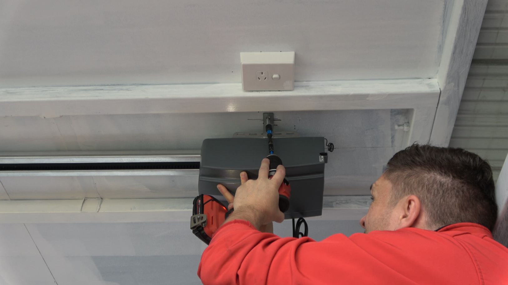 Hanging the Garage Door Motor from the Ceiling