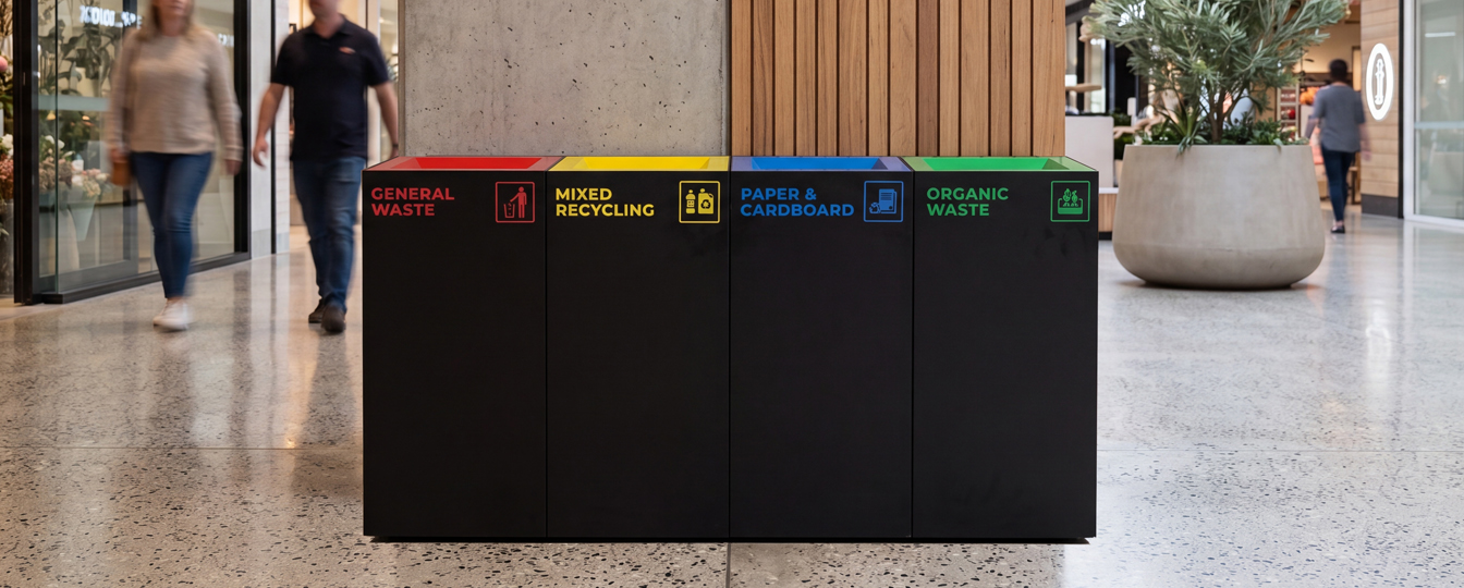 Colour Coded Waste and Recycling Stations