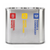Stainless Steel Waste Sorting Station - Red, Yellow & Blue (WRS011)