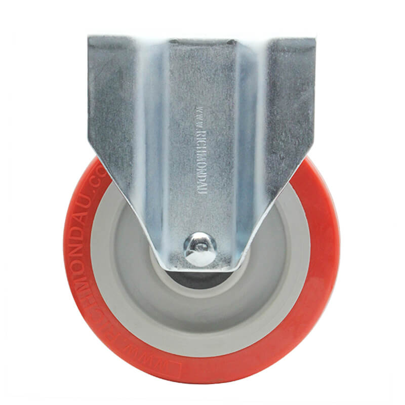 125mm Polyurethane Tyred Nylon Centred Wheel, 200kg Capacity Rigid Castor (R5045) - Image 4