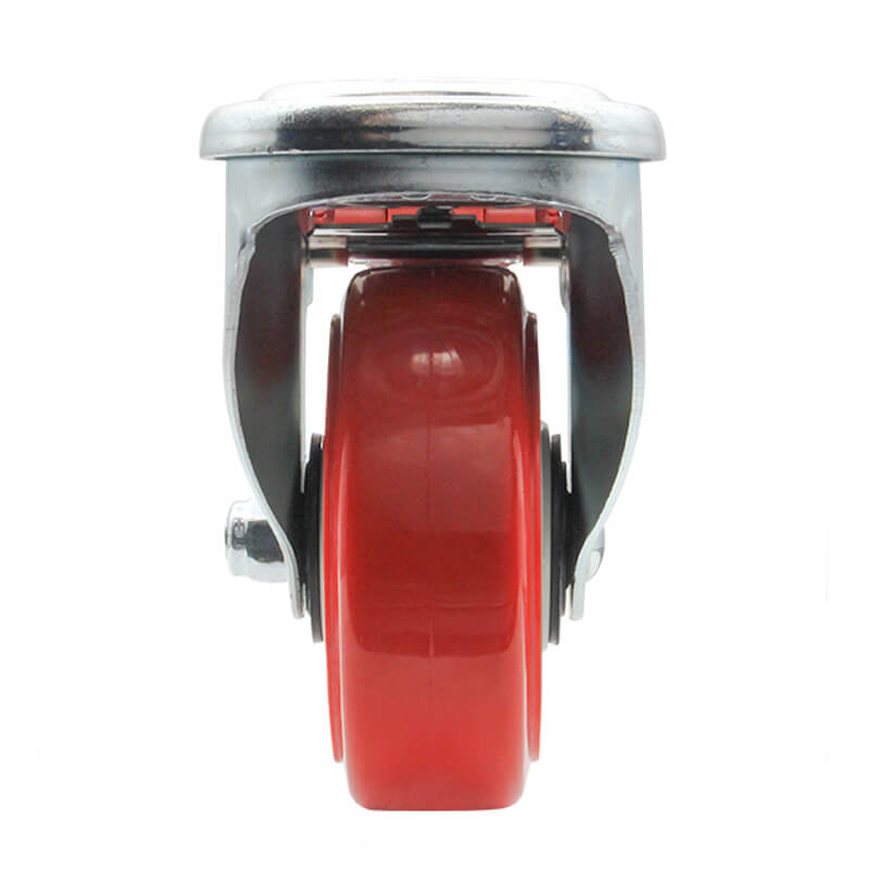 100mm Polyurethane Tyred Nylon Centred Wheel, 200kg Capacity, Bolt Hole Swivel Castor (S4218) - Image 6