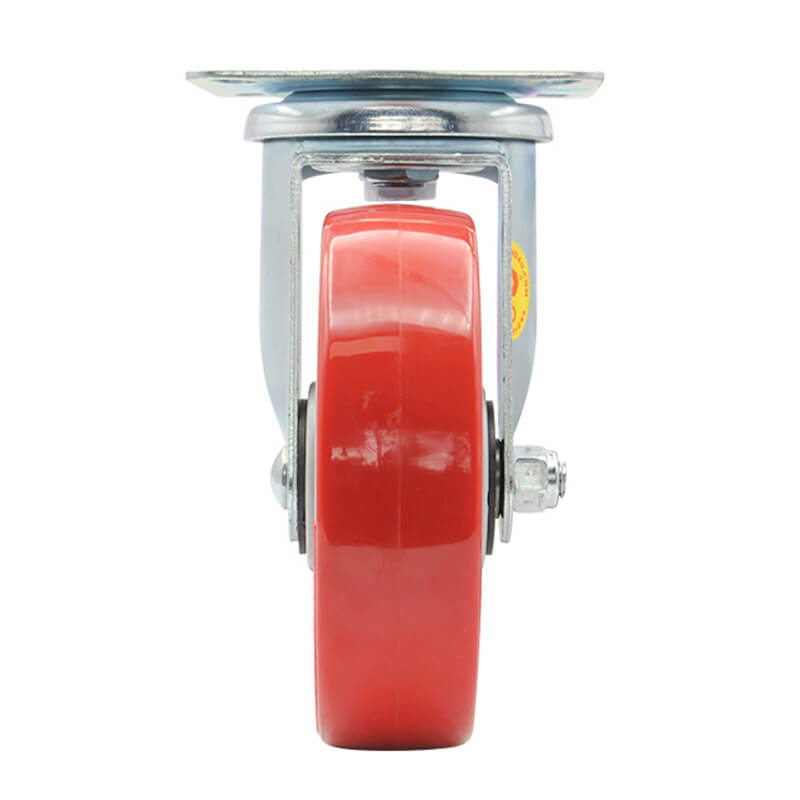 125mm Polyurethane Tyred Nylon Centred Wheel, 200kg Capacity Swivel Castor (S5044) - Image 5