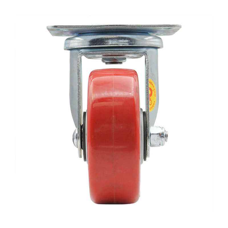 100mm Polyurethane Tyred Nylon Centred Wheel, 200kg Capacity Swivel Castor (S4044) - Image 3