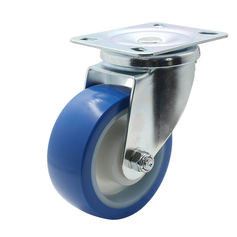 100mm Rebound Polyurethane Wheel, 150kg Capacity Swivel Castor (S4054)
